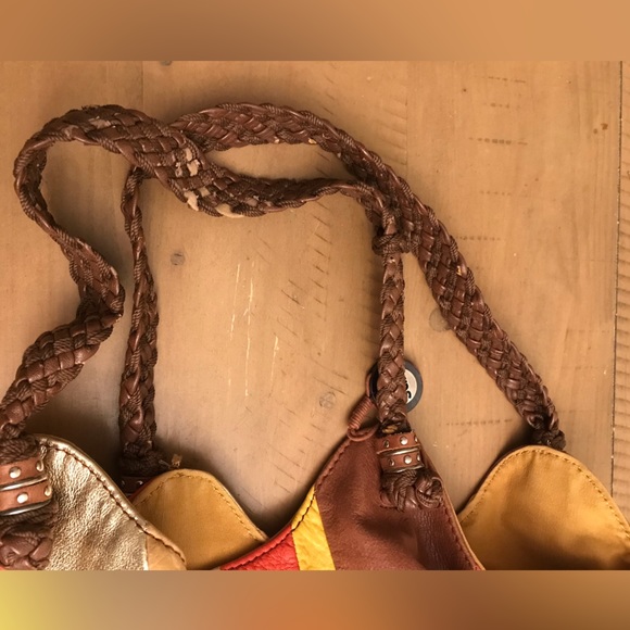 The Sak Multi-Color Leather Tote, Crocheted Inside - Picture 8 of 10